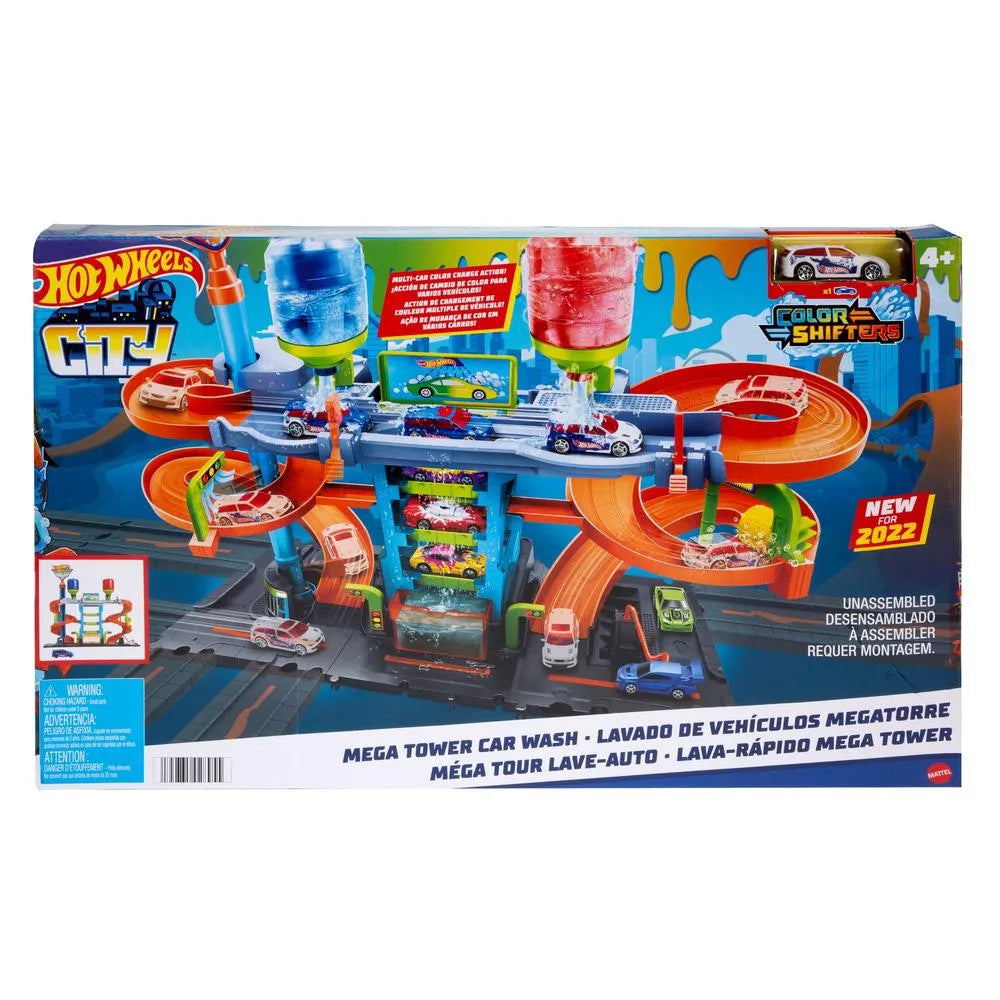 Playset e Mini Veículo - Hot Wheels - City - Lava Rápido Mega Tower - Mattel